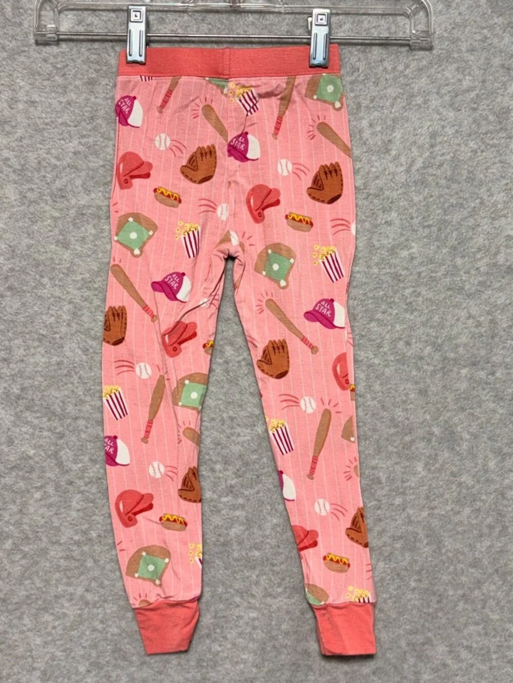 Little Sleepies 2T Baseball Bamboo Viscose Two-Piece Pajama Set Pink